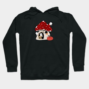 Cute Halloween mushroom and ghost design, bookish ghost Hoodie